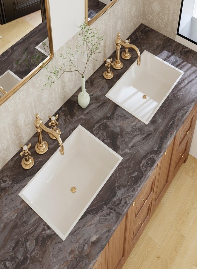 CRE8TIVE Matte Brown Marble Contact Paper for Countertops Waterproof Peel and Stick Slate Marble Wallpaper for Kitchen Countertop Contact Paper 12"x80" Adhesive Vinyl Wrap for Bathroom Desks Furniture - Image 2