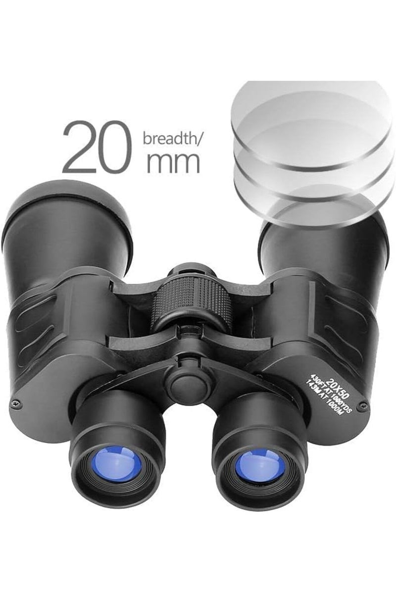 20x50 Binoculars – Compact Waterproof High-Definition FMC Green Coated Lenses, Fast Focus, - Image 3