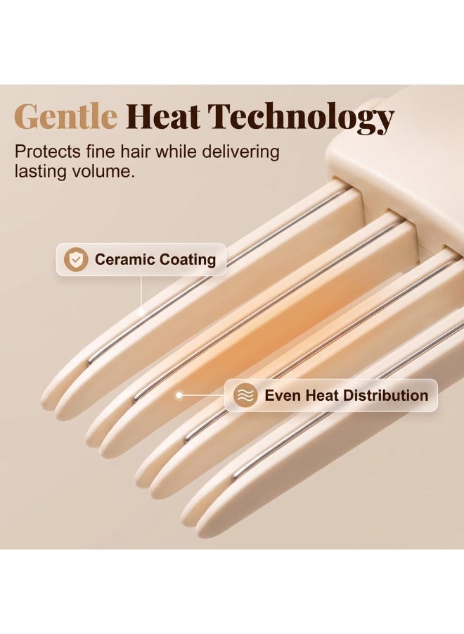 Heated Root Volumizer Clip, Hair Crown Lifting Styler Booster (Beige) | 2-Temperature Control Hair Volume Tool for Fine & Thick Hair, Portable Type-C Rechargeable Styling Clip for Women - Image 4