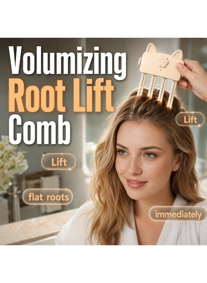 Heated Root Volumizer Clip, Hair Crown Lifting Styler Booster (Beige) | 2-Temperature Control Hair Volume Tool for Fine & Thick Hair, Portable Type-C Rechargeable Styling Clip for Women - Image 5