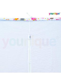 يوونيك ناموسية معلقة من Younique لسرير الأطفال القماشي/الأرجوحة/الجوهلا/الثوتيل/الجوهلا مع فتحة سحاب جانبية، ناموسية Thottil Kosuvalai لأرجوحة سرير الأطفال (0-3 سنوات) - فراشات وردية  - Image 4