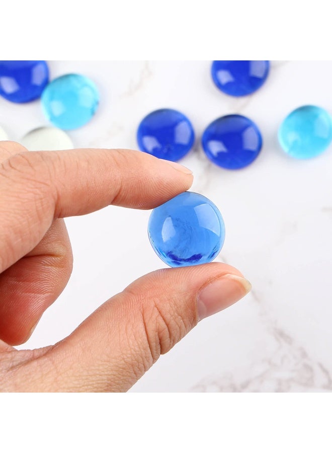 FuturePlusX فيوتشر بلس إكس 097 جنيه من كرات الزجاج المسطحة زينة فازة مختلطة من الأحجار الكريمة الزرقاء - Image 3