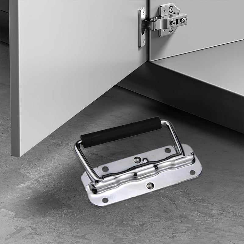 Stainless Steel Folding Toolbox Handle with Rubber Grip 2 Pack - Image 5