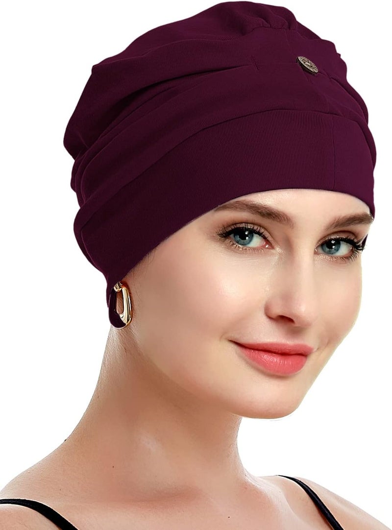 osvyo Cotton Chemo Turbans for Women Cancer Hairloss hat - Cotton Lightweight Headwear Sealed Packaging - Image 4