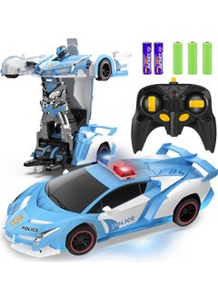General Transformer police car remote control toy, 1:18 scale, with flash light, 360° rotation - for 4-12 years old children  - Image 1