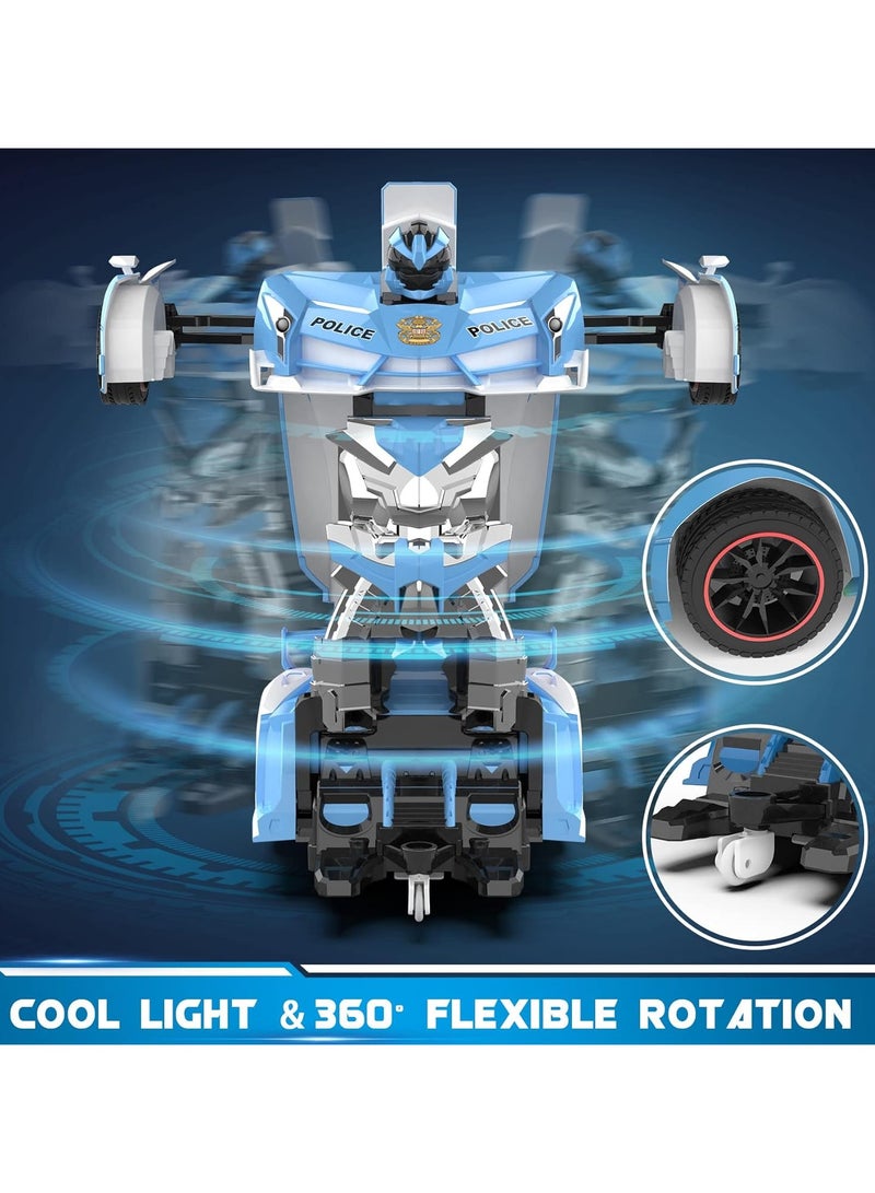 general Transformer police car remote control toy, 1:18 scale, with flash light, 360° rotation - for 4-12 years old children - Image 3