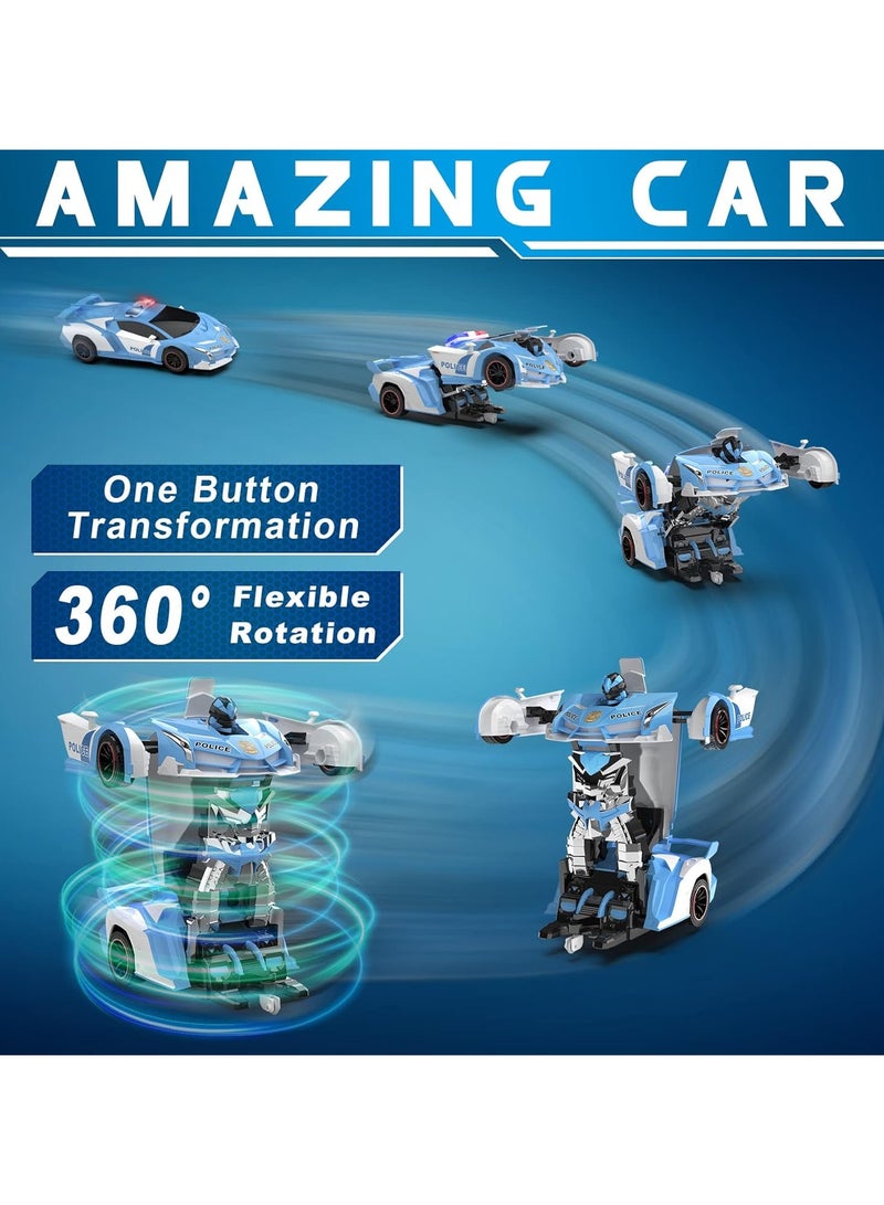 general Transformer police car remote control toy, 1:18 scale, with flash light, 360° rotation - for 4-12 years old children - Image 2