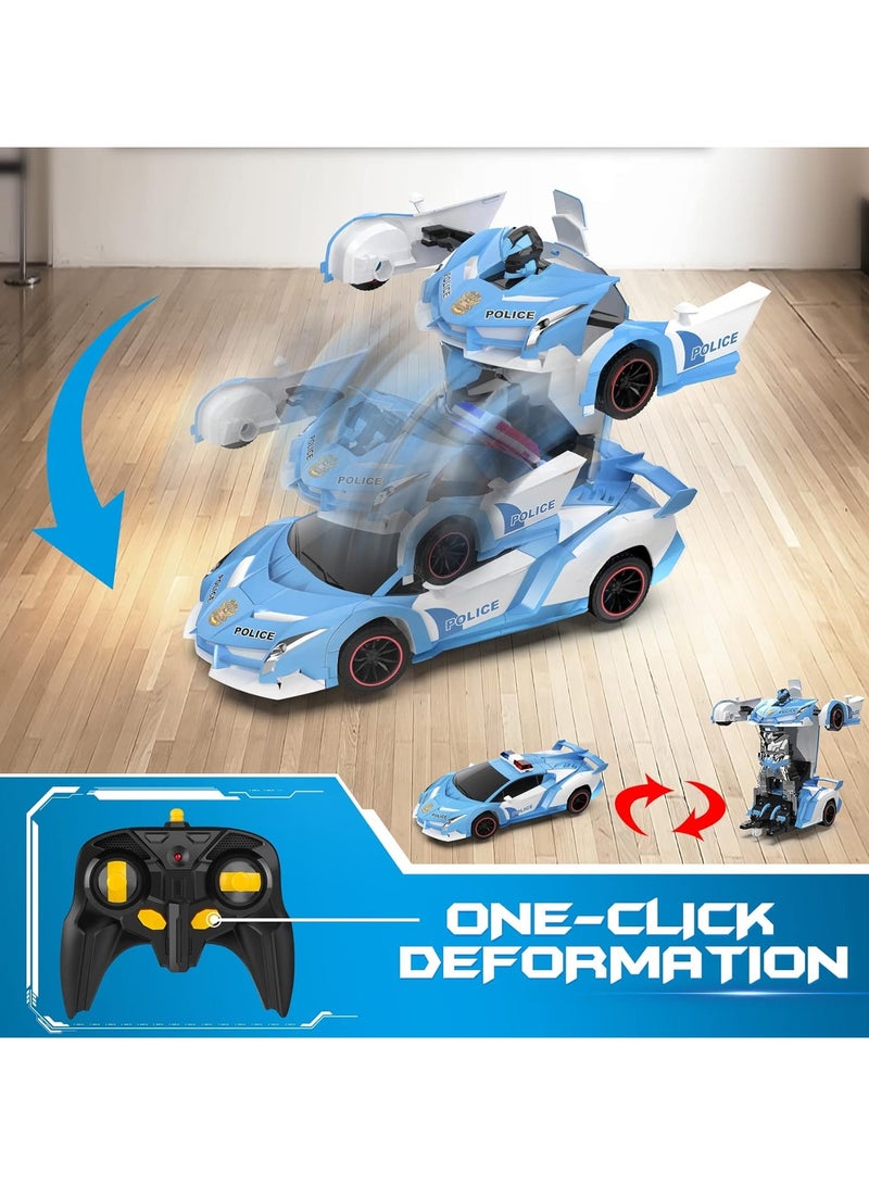 general Transformer police car remote control toy, 1:18 scale, with flash light, 360° rotation - for 4-12 years old children - Image 4