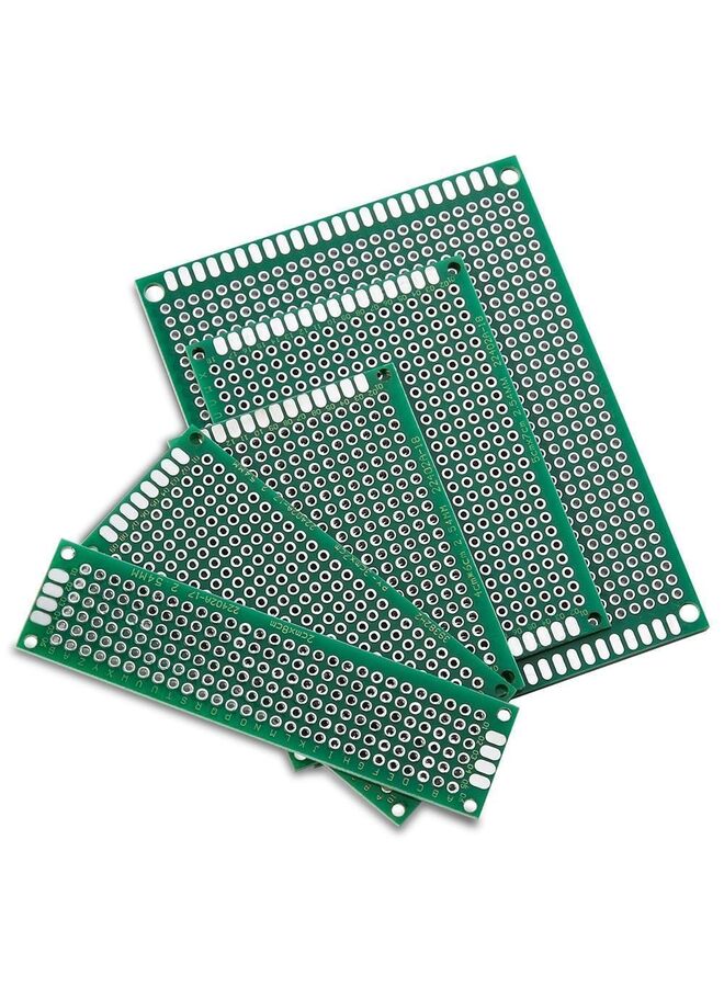 32PCS PCB Board Printed Circuit Board Set Double Sided Green Solderable Boards Kit for DIY Soldering 5 Sizes Experimental Circuit Boards - Image 3