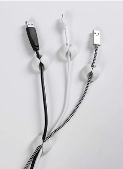 Y&D Cable Clips Self Adhesive Desk Cord Organizing Wire Holder System Hooks for Durable Management Long Lasting Desktop Tidy TV PC Laptop  - Image 2