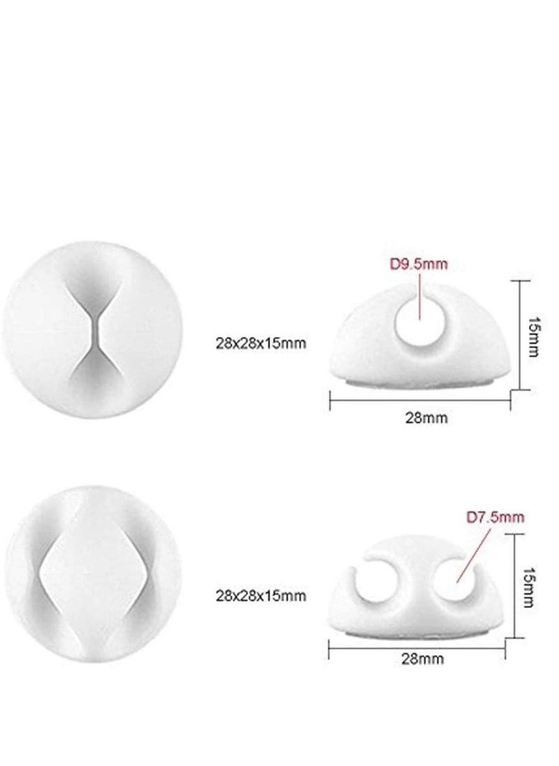 Y&D - Cable Clips Self Adhesive Desk Cord Organizing Wire Holder System Hooks for Durable Management Long Lasting Desktop Tidy TV PC Laptop - Image 1