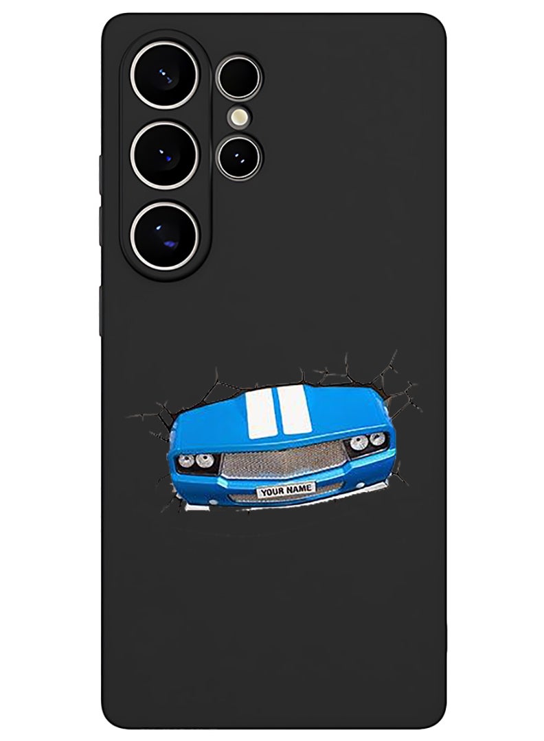 Theodor Protective Slim Fit Case Liquid Silicone Cover with Full Body Protection Anti-Scratch Shockproof Case For Samsung Galaxy S25 Ultra (Black) - Car - Image 1