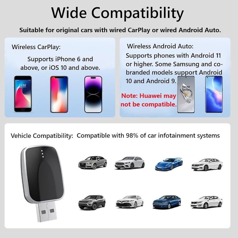Wireless CarPlay Adapter for Lucid Air 2022 2025 Plug Play USB Dongle OTA Update No Latency - Image 3