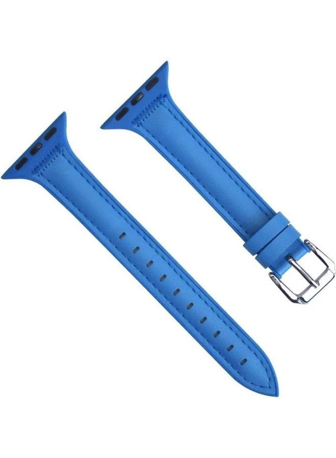 NIBEMINENT Ethnic Replacement Watchband For Apple Watch Series 1/2/3/4/5/6/7/SE 38/40/41mm Blue - Image 1