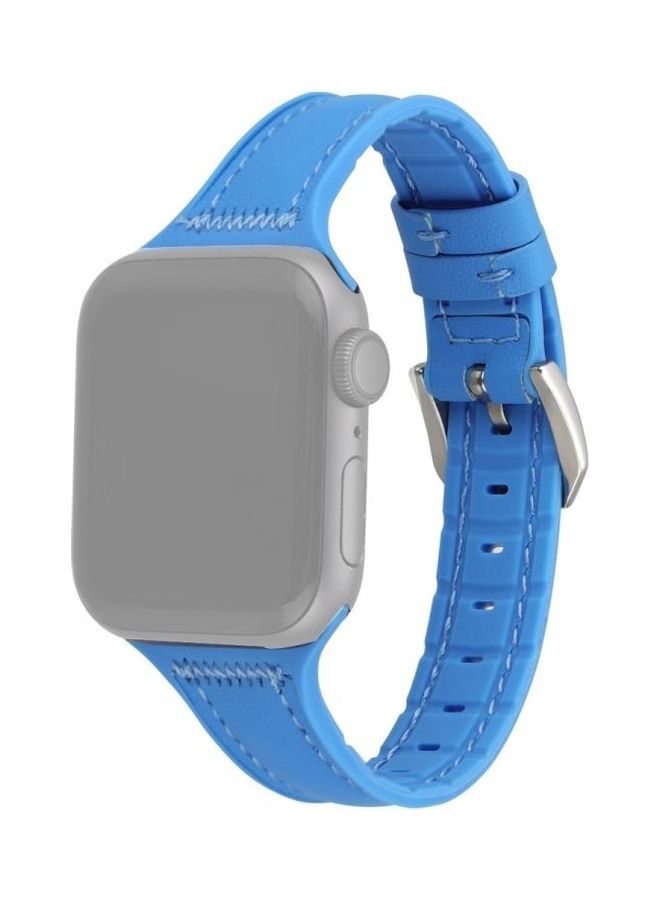 NIBEMINENT Ethnic Replacement Watchband For Apple Watch Series 1/2/3/4/5/6/7/SE 38/40/41mm Blue - Image 4