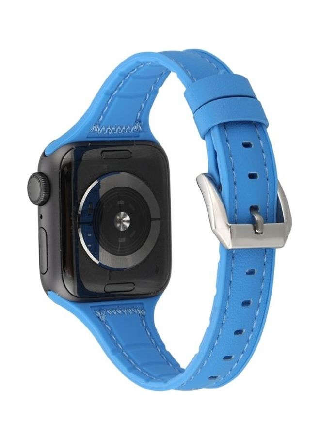 NIBEMINENT Ethnic Replacement Watchband For Apple Watch Series 1/2/3/4/5/6/7/SE 38/40/41mm Blue - Image 5
