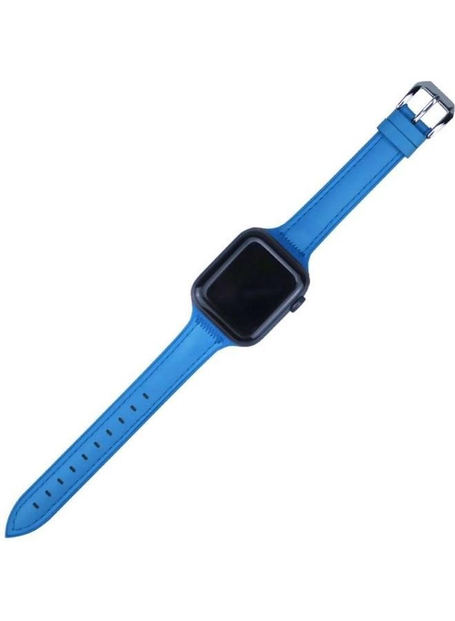 NIBEMINENT Ethnic Replacement Watchband For Apple Watch Series 1/2/3/4/5/6/7/SE 38/40/41mm Blue - Image 2