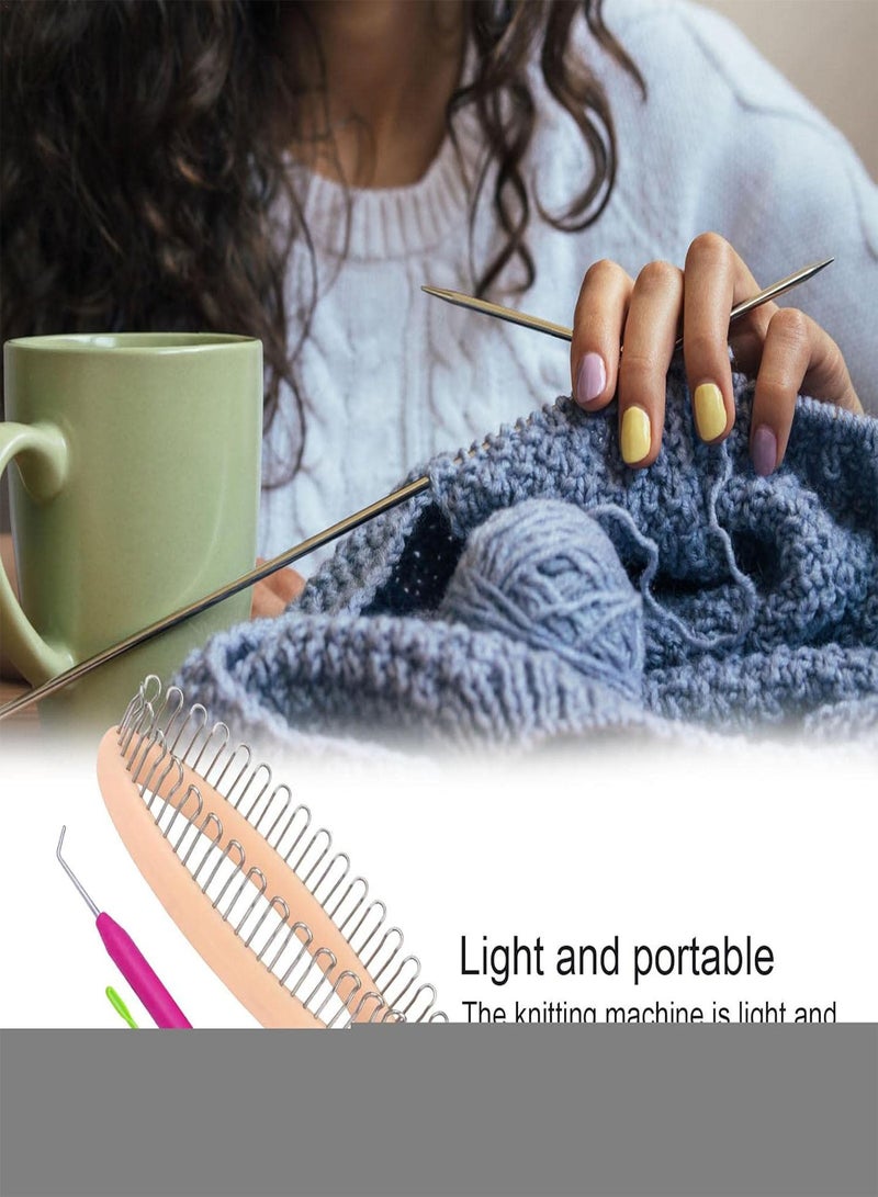 GGOOT Sock Knitting Loom Kit | Durable & Safe Knitting Board Loom with Crochet | Portable Mini Knitting Machine for Hat Scarf Shawl Sweater Sock Knitting - Image 3