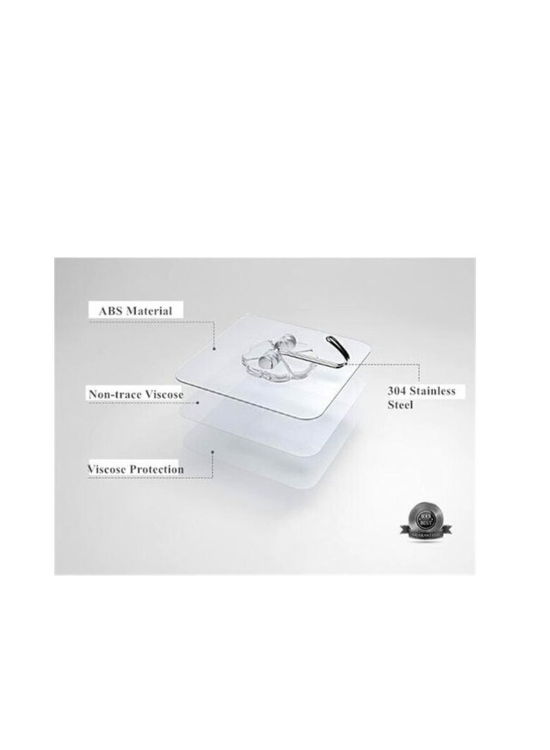 PROMASS Self Adhesive Heavy Duty Hooks Hangers - Transparent Wall Hooks - Waterproof And Oilproof  - Image 2