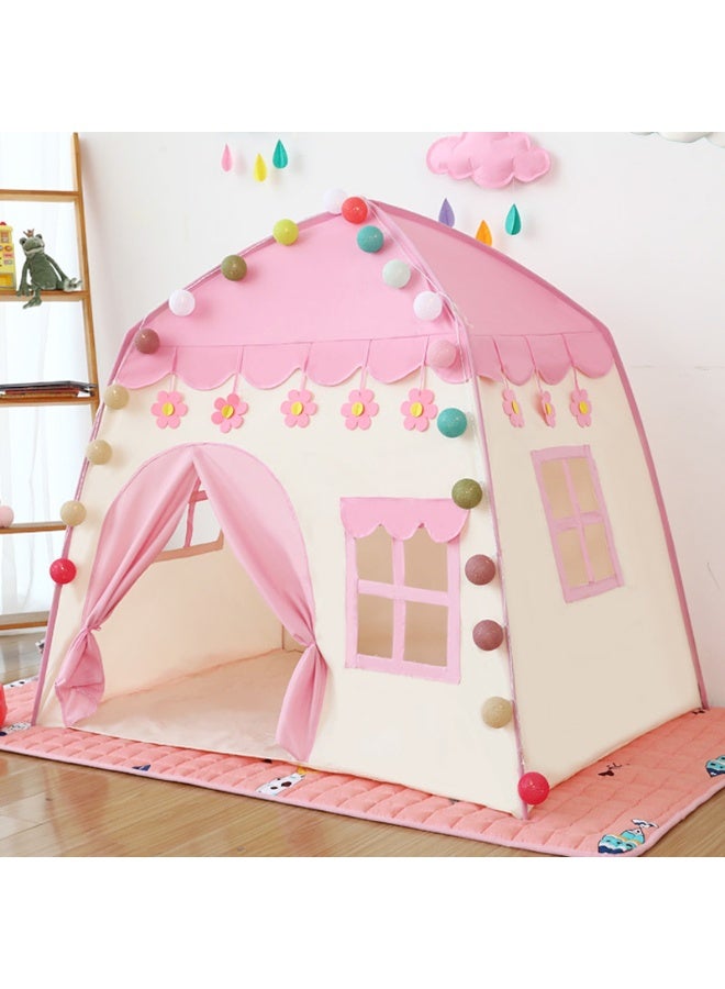 Cute Princess Tent for Girls, Pink Castle Play Tent Playhouse for Children Indoor and Outdoor Fun, Outdoor Play Tent，130*100*130cm(LxWxH)  - Image 2