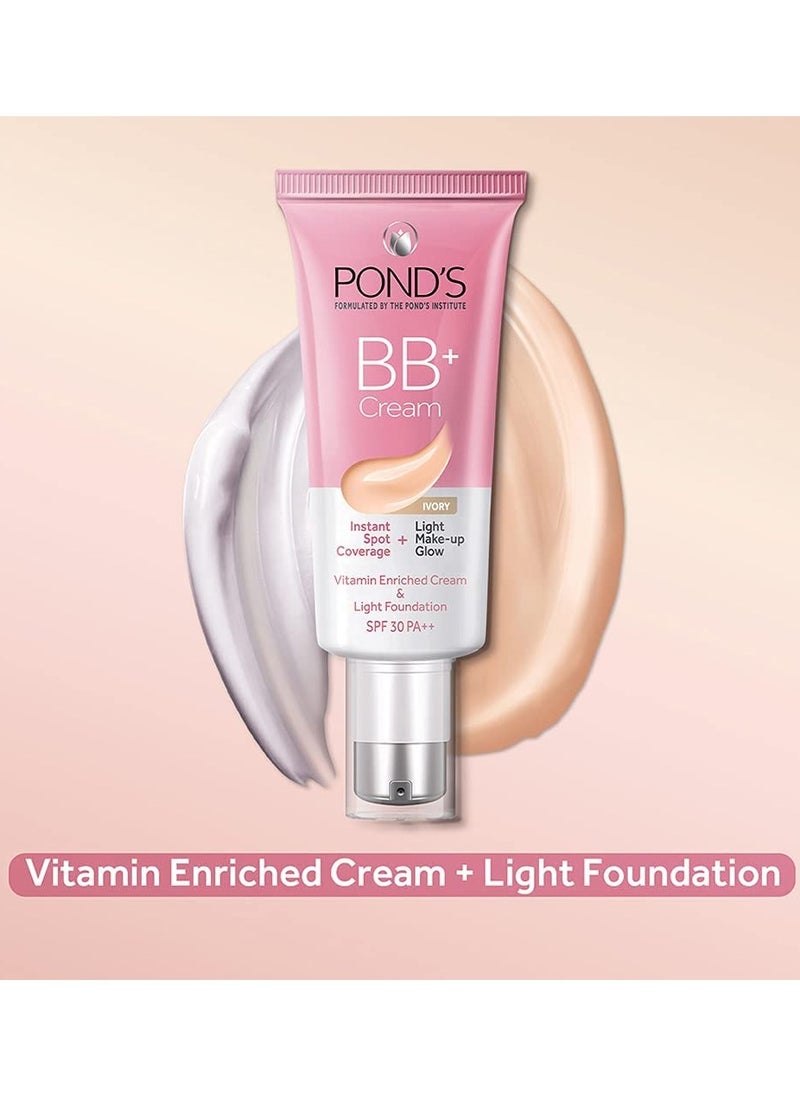Pond's - BB+ Cream, Instant Spot Coverage + Light Make-up Glow, Ivory 30g - Image 1