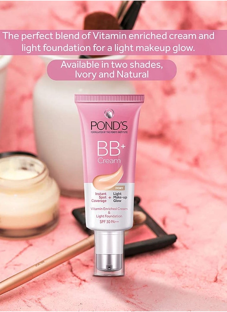 Pond's - BB+ Cream, Instant Spot Coverage + Light Make-up Glow, Ivory 30g - Image 1