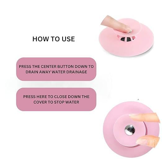 ZINZA (Pack of 2) Silicone Stopper and Filter Drain Stopper/Strainer/Hair Catcher for Bathroom/Wash Basin/Kitchen Sink/Bathtub Sealer Cover (Standard Size 4 Inch) - Image 4