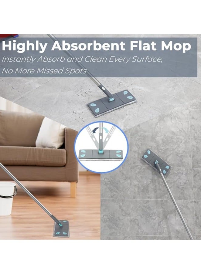 6-in-1 Foldable Broom & Mop Set – Detachable Cleaning Tools with Extendable Pole, Window Squeegee, Scrubber & Fiber Duster for RV, Home, Dorm, Easy Storage in UAE  - Image 5