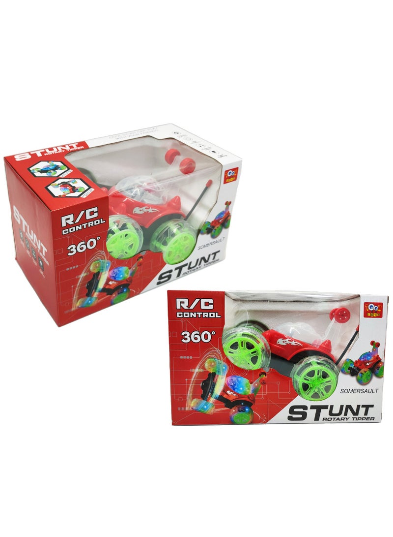 TOON TOYZ 360° Stunt Car for Kids with Rechargeable Battery, RC Remote Control Car with Lights, Music & Flip Tricks – Multicolor, Age 6+ - Image 5