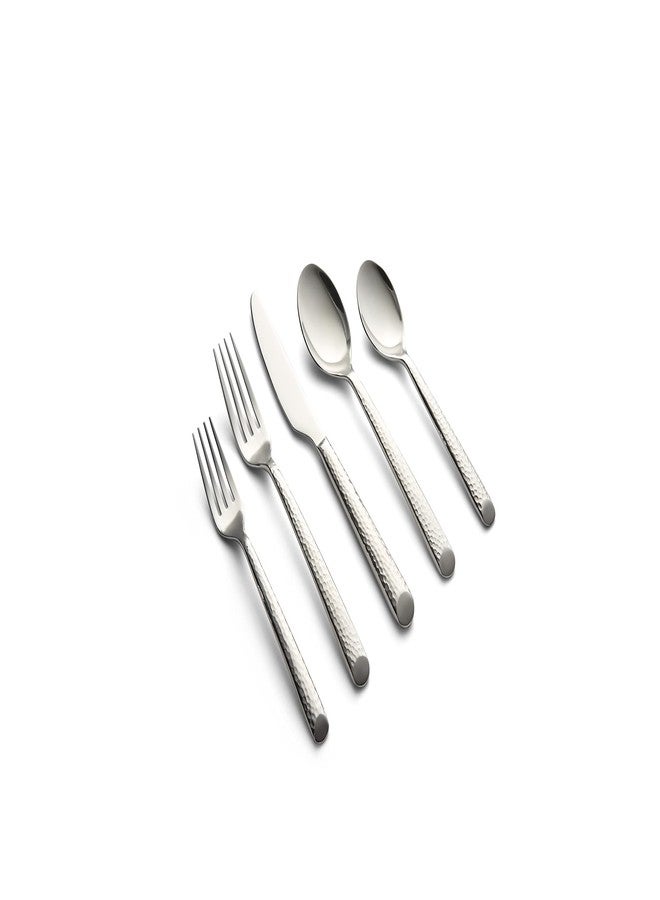 Cambridge 329320CAMBMS12 Elsa Mirror Hammered 20-Piece Flatware Set - Image 1