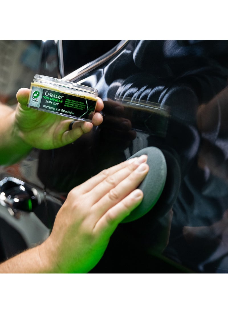 TURTLE Hybrid Solutions Ceramic, Graphene Paste Wax Kit by Turtle Wax - 156gm with Foam Applicator and Towel  - Image 5