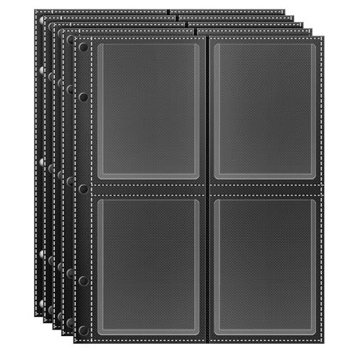 CollectHall Top Loader Sleeves 4Pocket Trading Card Storage Refill Binder Pages 75x925 Inches 50 Pack - Image 1