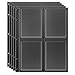 CollectHall Top Loader Sleeves 4Pocket Trading Card Storage Refill Binder Pages 75x925 Inches 50 Pack - Image 3