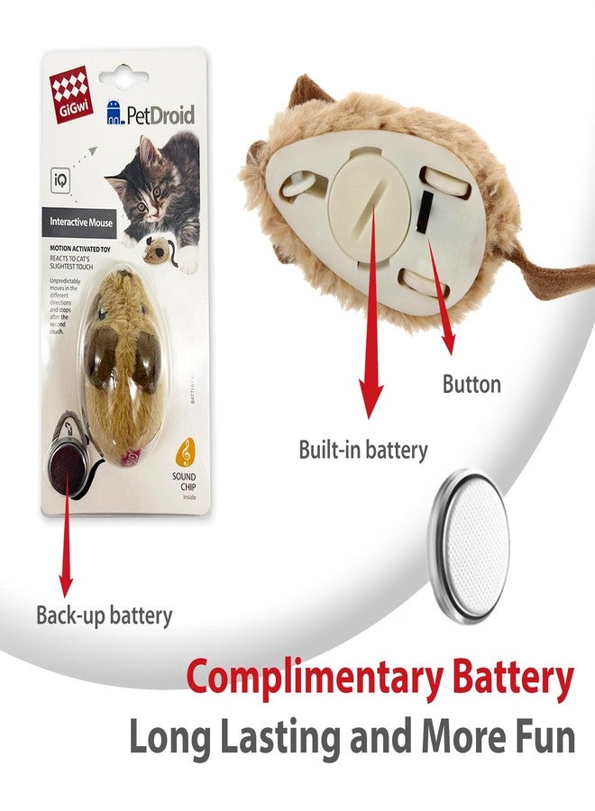 PETGEEK Gigwi Interactive Cat Toys for Indoor Cats, Moving Toy for Bored Indoor Adult Cats, Automatic Electronic Moving Mouse Cat Toys with Realistic Squeaky, Kitten Toys for Hunting Play Exercise - Image 5