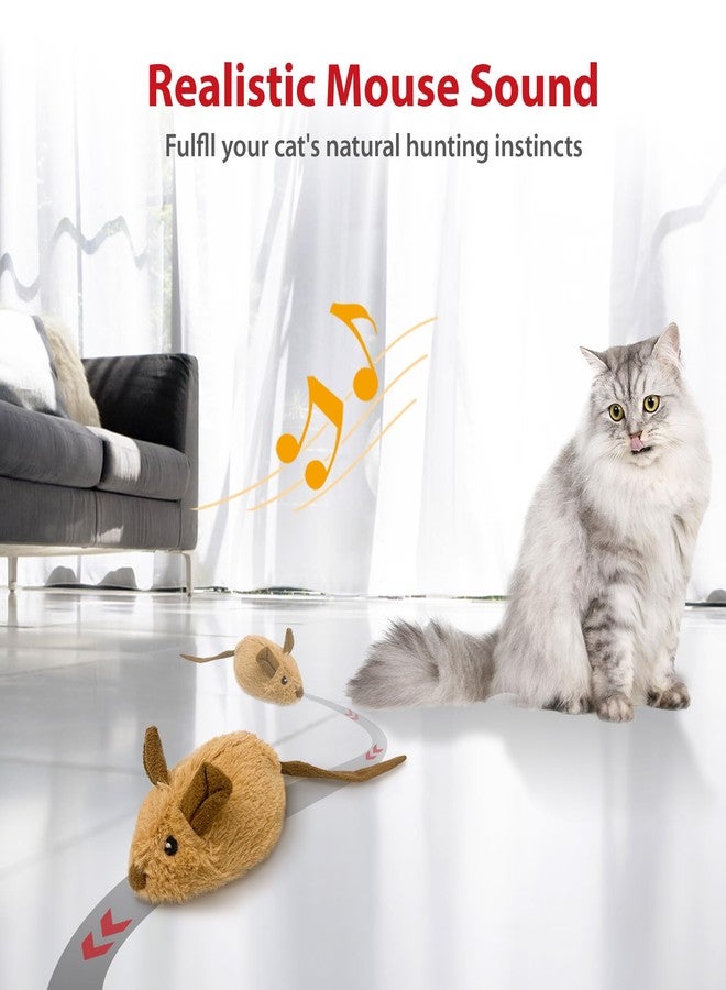 PETGEEK Gigwi Interactive Cat Toys for Indoor Cats, Moving Toy for Bored Indoor Adult Cats, Automatic Electronic Moving Mouse Cat Toys with Realistic Squeaky, Kitten Toys for Hunting Play Exercise - Image 4