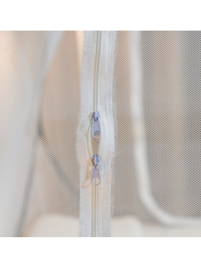 Innovative Thermal Double Mosquito Net - Handmade - Foldable, Polyester 30GSM Strong Mosquito Net PVC Coated Corrosion Resistant Household Steel Wire (Brown)  - Image 5
