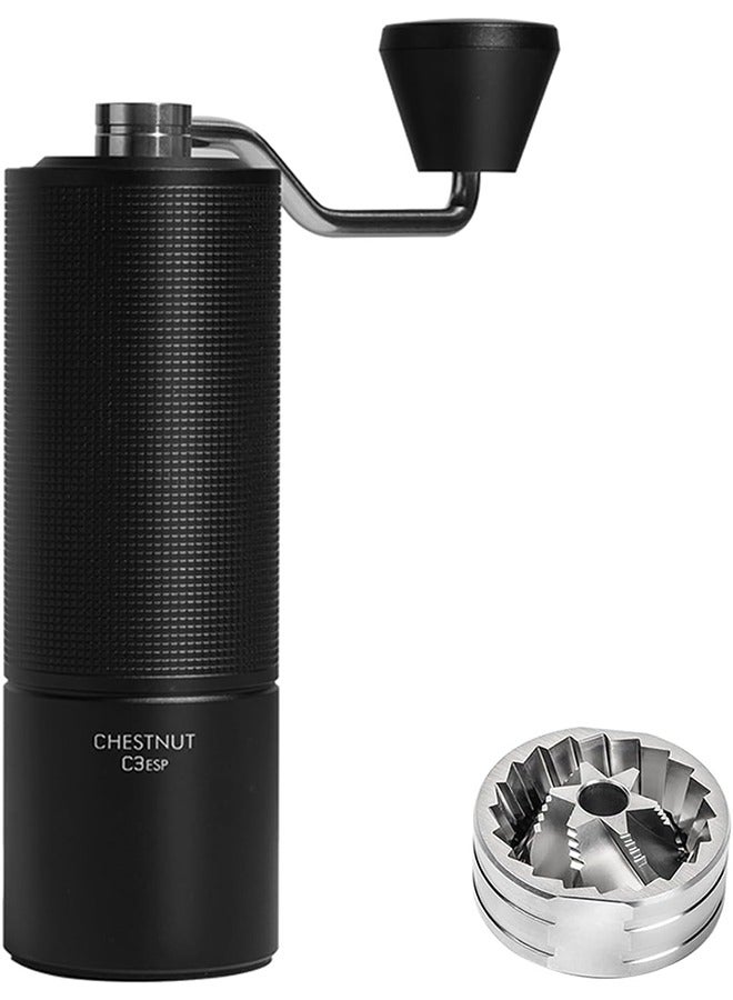 TIMEMORE Chestnut C3 ESP Manual Coffee Grinder, Stainless Steel S2C Portable Conical Burr Hand Coffee Grinder, Adjustable Grind Setting for Espresso to French Press - Black - Image 1