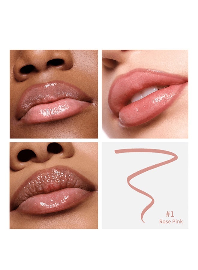 lakerain Peel Off Lip Liner Tattoo Peel Off Lip Stain Long Lasting Lip Stain Peel Off Infused with Hyaluronic Acid and Vitamin E Waterproof Long Lasting Highly Pigmented Matte Lip Tint Rose Pink #01 - Image 4