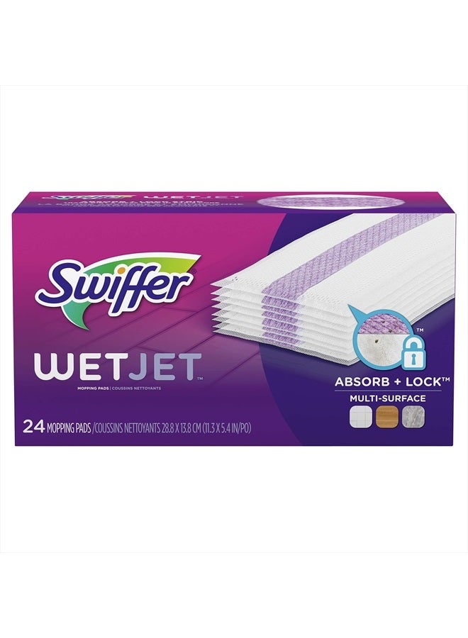 Swiffer WetJet Multi Surface Floor Cleaner Spray Mop Pad Refill, 24 count - Image 1