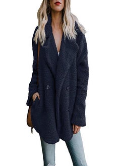 SCIONE Overcoat Solid Coat Women Winter Lapel Loose Outwear Casual Ladies Blend Coat Faux Warm Tops