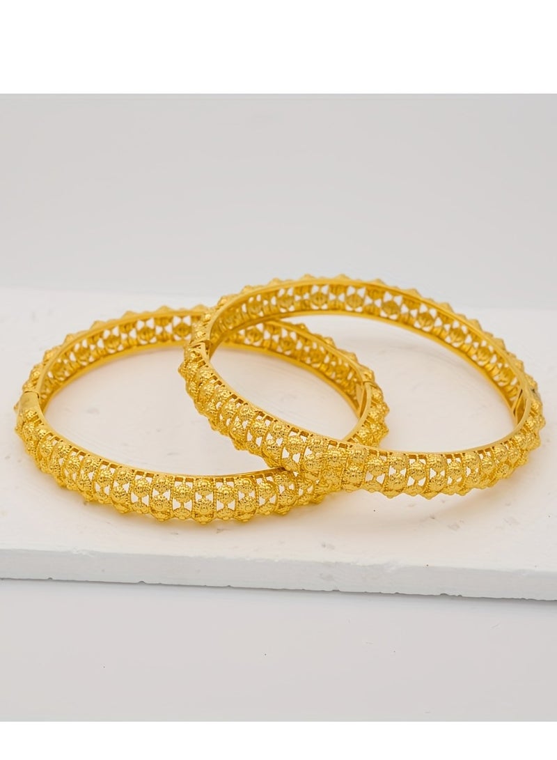FASHION Hollow Staggered Lantern Print Pattern Bracelet, Exquisite Environmentally Friendly Copper Women's Fashion Bracelet  - Image 3