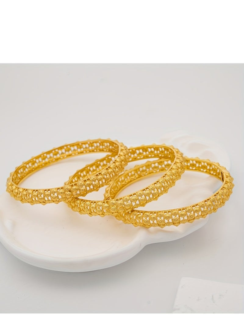FASHION Hollow Staggered Lantern Print Pattern Bracelet, Exquisite Environmentally Friendly Copper Women's Fashion Bracelet  - Image 4