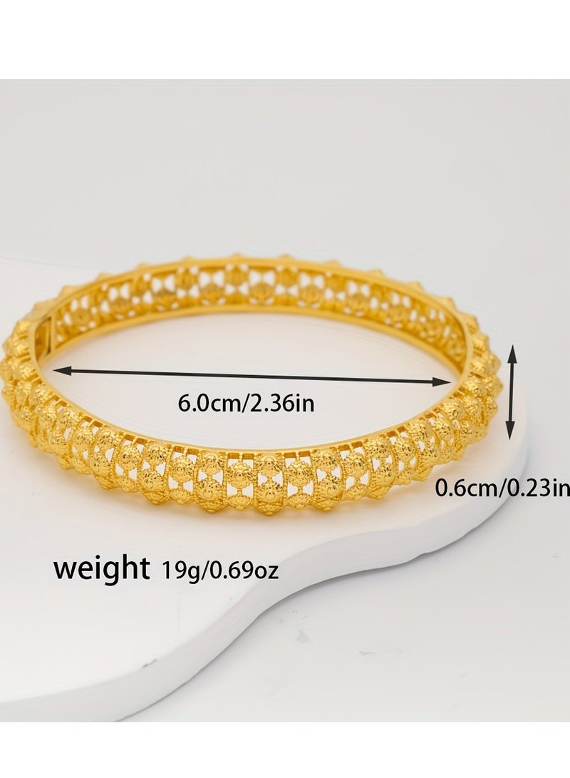 FASHION Hollow Staggered Lantern Print Pattern Bracelet, Exquisite Environmentally Friendly Copper Women's Fashion Bracelet  - Image 2
