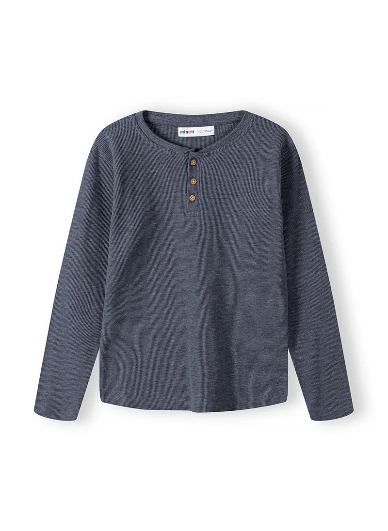 MINOTI Kids Boys  Waffle Henley Tee