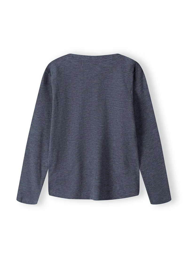 MINOTI Kids Boys  Waffle Henley Tee