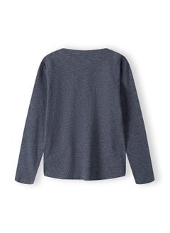 MINOTI Kids Boys  Waffle Henley Tee  - Image 2