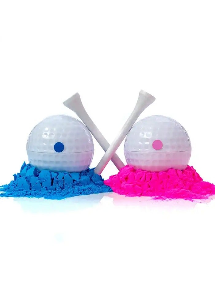 بيلانينا مجموعة كرات جولف للكشف عن جنس المولود - 2 قطعة (وردي وأزرق) - Image 1