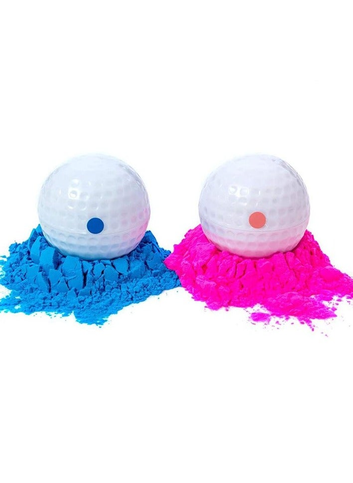 بيلانينا مجموعة كرات جولف للكشف عن جنس المولود - 2 قطعة (وردي وأزرق) - Image 2