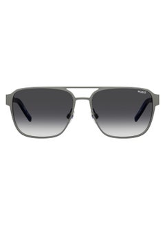 HUGO Men's Uv Protection Rectangular Shape Acetate Sunglasses Hg 1298/S Grey 46 - Lens Size: 46.1 Mm - Blk Blue B  - Image 3