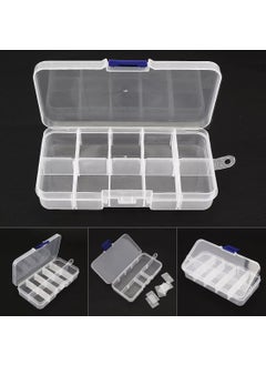 Ozan Tuhafiye 10 Compartment Adjustable Plastic Organizer Box Sewing Box Jewelry Box Organizer Box  - Image 1